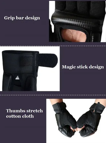 Vista 3 de Guantes de taekwondo para hombre y niños, saco de boxeo, artes marciales, artes marciales, artes marciales, lucha, grappling, Muay Thai, Negro