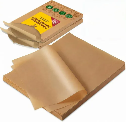 Vista 9 de Katbite 300 piezas de papel de hamburguesa de 6 x 6 pulgadas, papel de hamburguesa, hojas de pergamino sin blanquear, resistentes y antiadherentes