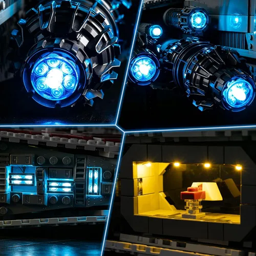 Vista 5 de Kyglaring Kit de luces compatible con bloques de construcción Lego Star Wars Venator 75367, accesorios de iluminación mejorados para Class Republic