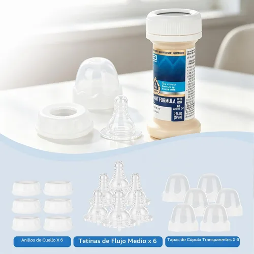 Vista 9 de Tetinas listas para usar para Similac, juego de pezones reutilizables de flujo lento, compatible con Similac 360 Total Care y botellas listas