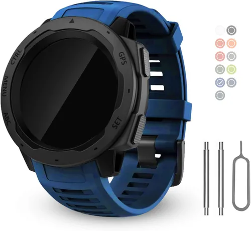 Vista 17 de Correa de repuesto para reloj Garmin Instinct, correa de silicona suave compatible con Garmin Instinct 2/Solar/Tactical