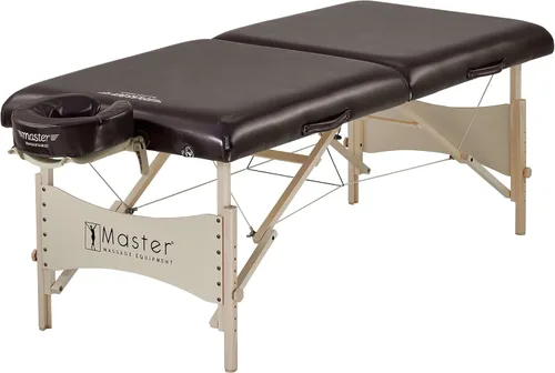 Vista 7 de Master Massage Balboa portátil de 30 pulgadas para masaje y ejercicio, cama de belleza en brillo negro con sistema de iluminación ambiental
