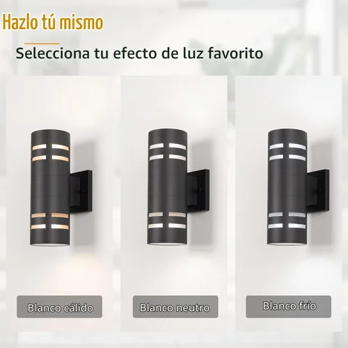 Vista 8 de mirrea Luz moderna para porche de 12 pulgadas, negro mate, 2 luces, paquete