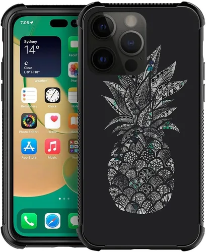 Vista 9 de ZHEGAILIAN Funda compatible con iPhone 14, funda de munición AK 47, parte trasera de vidrio templado+funda protectora de TPU de silicona suave
