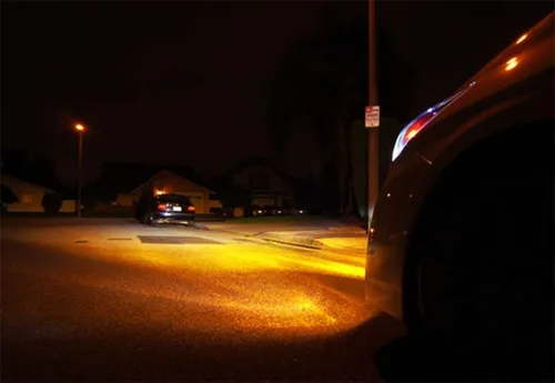 Vista 5 de iJDMTOY Lámparas proyectoras (2), color blanco o ámbar, de 5 W, CREE, redondas, para conducir, luces DRL, luces de niebla o luces de posición