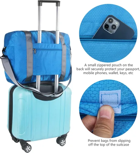 Vista 3 de F.FETIVIN Bolsa de viaje para artículos personales de 18 x 14 x 8 pulgadas para Spirit Airlines, bolsa de lona ligera impermeable para gimnasio