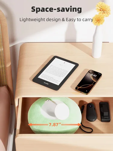 Vista 6 de VOLTIFYMAX Soporte magnético para Kindle con girador de páginas, acogedor soporte para Kindle para leer, soporte de teléfono ajustable de 360°