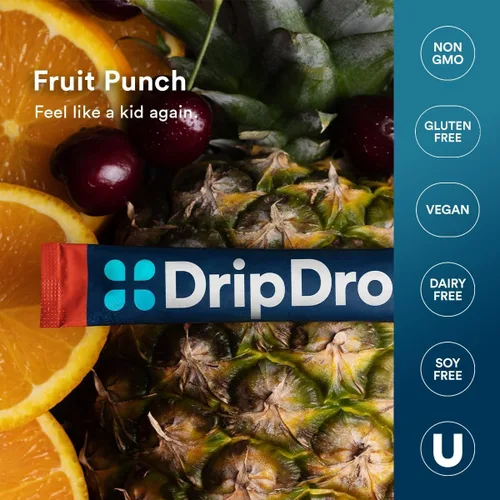 Vista 7 de DripDrop ORS Hydration - Paquetes de electrolitos en polvo - Ponche de frutas - 32