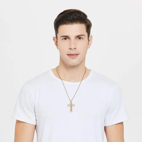 Vista 3 de Collar de letras doradas con cadena de acero A-Z regalo de cumpleaños para hombres mujeres niños niñas collares con colgante Metal