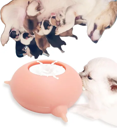 Vista 7 de Alimentador de leche para gatitos y cachorros, comederos para cachorros para múltiples cachorros, de silicona de grado alimenticio para gatitos y 4
