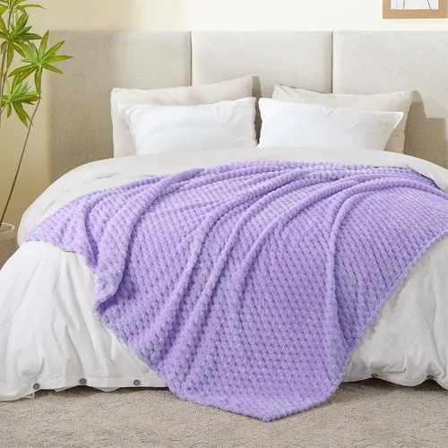 Vista 216 de BEDELITE Manta de forro polar para sofá y cama, manta decorativa de jacquard 3D de almendra, súper suave y acogedora, manta mullida cálida adecuada