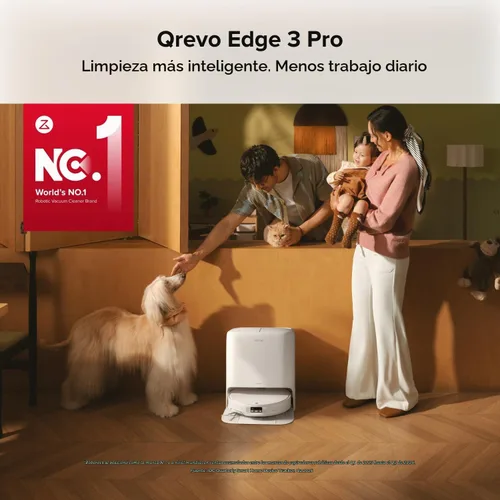 Vista 2 de roborock 2026 New Qrevo Edge 3 Pro Robot Vacuum and Mop, 36000 Pa Suction White