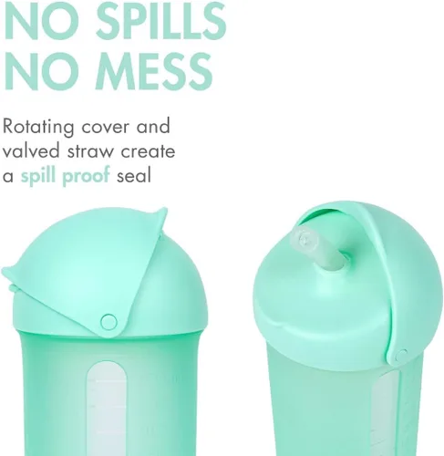 Vista 3 de Boon Swig - Taza de silicona para niños pequeños, 9 onzas.