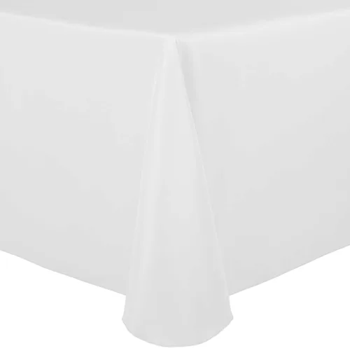 Vista 41 de Ultimate Textile 60 x 102 in Oval Tablecloth Polyester Linen - Machine Washable Stain & Wrinkle Resistant Seamless Design for Dining Events - Aqua