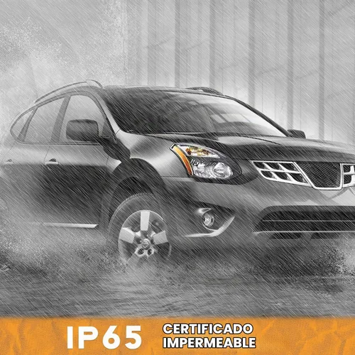Vista 8 de WEELMOTO Conjunto de faros delanteros para Nissan Rogue/14-15 Rogue Select Lente 3-Clear I Carcasa Negra I Reflector Ámbar