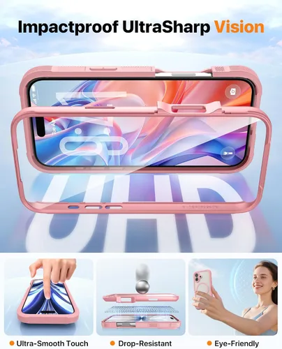 Vista 805 de DIACLARA - Funda transparente compatible con iPhone XR 6.1 pulgadas 2018