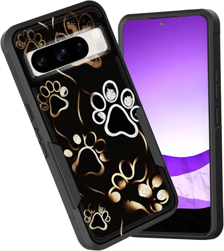 Vista 106 de Funda para Pixel 6A, funda híbrida de doble capa resistente a prueba de golpes de policarbonato duro de silicona suave TPU para Google Pixel 6A
