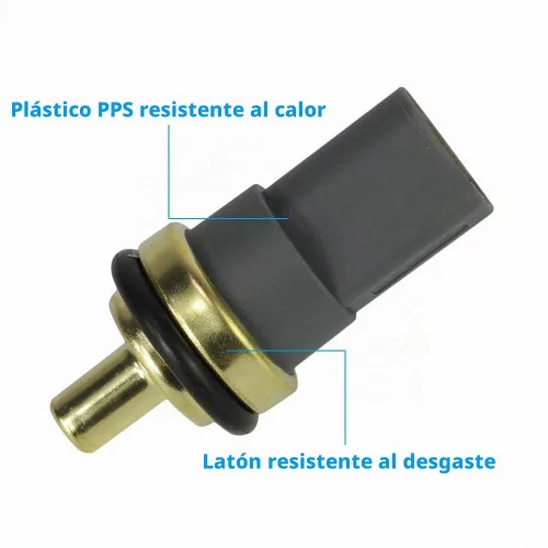 Vista 2 de Sensor de Temperatura de Refrigerante 06A919501A 158-0784 compatible con Audi A3 A4 A6 Q7 S5 S6 TT Quattro VW Beetle Eos Golf GTI Jetta Passat