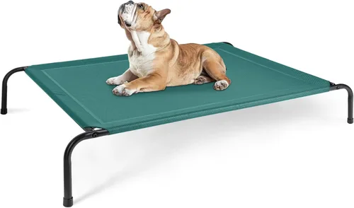 Vista 14 de Simple Deluxe Cama elevada y refrescante para perro, cunas portátiles elevadas para perros, patas antideslizantes, duradera, portátil, para Negro