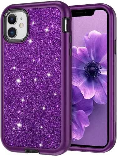 Vista 18 de CASEFIV Funda compatible con iPhone 11, patrón de mármol 3 en 1, resistente a prueba de golpes y caídas, cuerpo completo, policarbonato duro