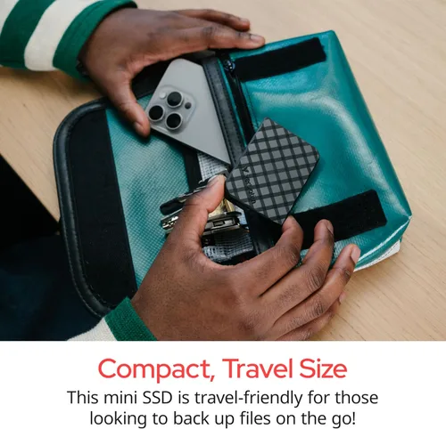 Vista 3 de Verbatim 2TB Store 'n' Go Mini Unidad externa de estado sólido USB 3.2 Gen 1 USB-C Conexión - Diamante Negro