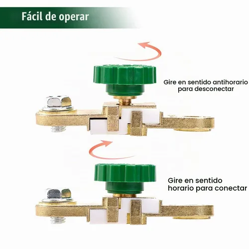 Vista 5 de Interruptor de desconexión de batería de poste lateral 12V 125A M10 Apagado rápido universal