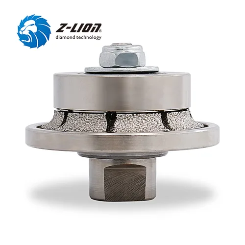 Vista 5 de Z-LION B5 3/16 "Diamond Hand Profile Wheel Router Bit Half Profiler Wheel para Granito Concrete Marble Edge con 5/8"-11 Rosca