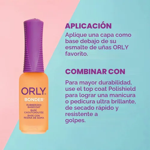Vista 3 de Orly Bonder - Capa base de uñas de goma, 3 onzas