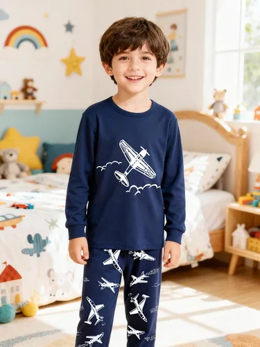 Vista 17 de Little Hand Pijamas para niños pequeños, Monster Truck 100% algodón, dinosaurio para niños, 2 piezas, ropa de dormir, conjuntos de ropa de dormir