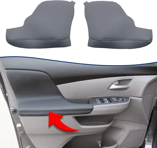 Vista 9 de KBH Cubierta de repuesto para reposabrazos de panel de puerta para Honda Odyssey 2011-2017, cuero de vinilo, reposabrazos de puerta de automóvil