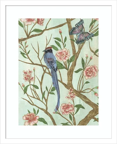 Vista 12 de Amanti Art Lienzo decorativo para pared enmarcado de 24 x 20 pulgadas, delicada Chinoiserie I de Melissa Wang, arte de pared de animales, decoración
