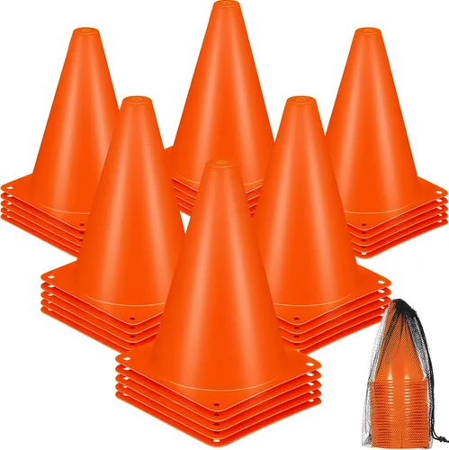 Vista 8 de Syhood - Paquete de 30 conos de tráfico de plástico de 7 pulgadas para entrenamiento deportivo, agilidad, mini conos para fútbol, patinaje, fútbol