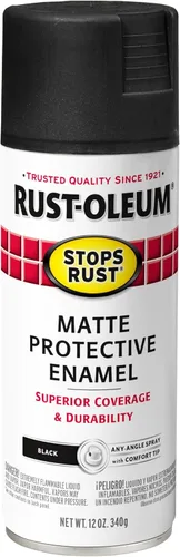 Vista 42 de Rust-Oleum 7776830 - Pintura en aerosol para prevención del óxido, 12 onzas, negro plano