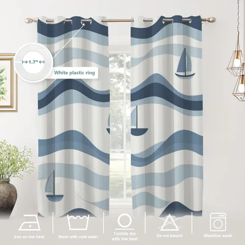 Vista 277 de Shrahala Orange Autumn Autumn Blackout Curtain Tiers, Fall Kitchen Valance Light Blocking Tier Drapes with Rod Pocket, 2 Pack 26 X 24 in