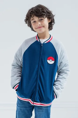 Vista 2 de Pokemon Chaqueta universitaria de felpa francesa con cremallera, tallas de niño pequeño a niño grande (4-18-20)