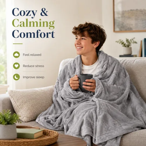 Vista 2 de Cobija con 2 fundas de edredón para personas que duermen con frío y calor Las avanzadas gotas de nanocerámica ofrecen durabilidad y comodidad sedosa.