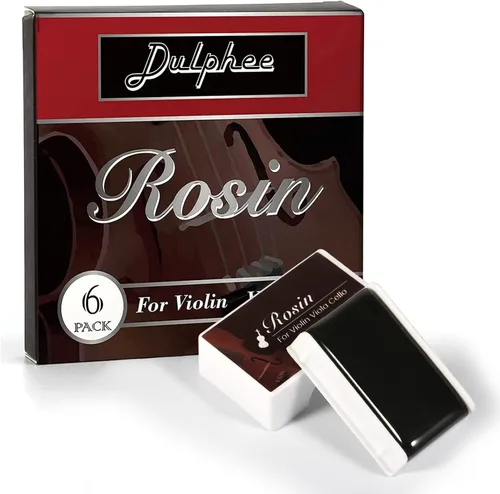 Vista 2 de Colofonia, Colofonia para violín [paquete de 6] Colofonia para violín, viola y violonchelo, Resina oscura baja en polvo, accesorios para violín