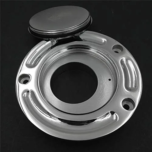 Vista 6 de MT249-060 - Tapa de gasolina cromada para motocicleta, sin llave, compatible con CBR 1000R/ 599 / CB600F/ST1300/Super Hawk/Blackbird/Interceptor