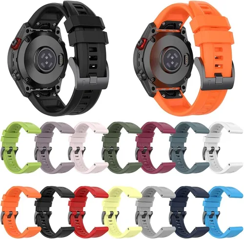 Vista 9 de REYDA Correa de silicona compatible con Garmin Fenix 8 Pro 1.850 in/8 1.850 in/E 1.850 in, 0.866 in, correa de reloj de ajuste rápido de silicona