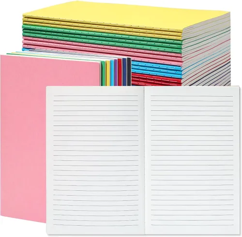 Vista 10 de miikoul Paquete de 24 cuadernos de diario A5 en blanco al por mayor, cubierta suave colorida papel sin líneas para niños estudiantes viajeros