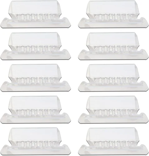 Vista 4 de Yuly 10 pestañas e insertos de plástico transparente para carpetas de archivos de 2 pulgadas, pestaña de índice de carpeta colgante