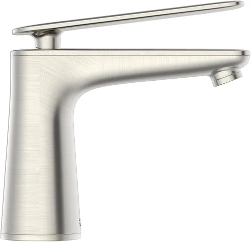 Vista 7 de American Standard 7061101.295 Aspirations - Grifo de baño de una sola manija con drenaje, 1.2 GPM, níquel cepillado