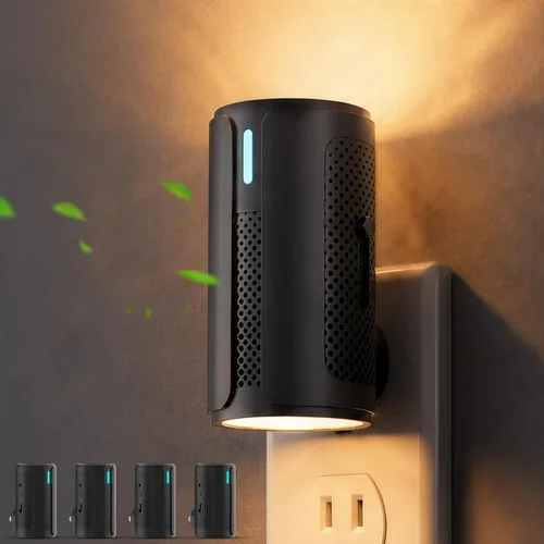 Vista 10 de L LOHAS LED Purificador de aire enchufable con luz nocturna, purificadores