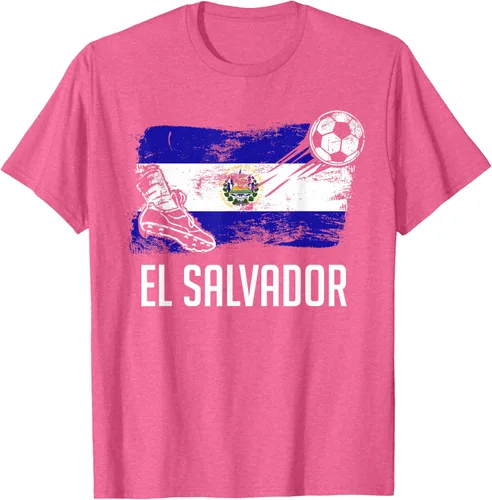 Vista 24 de Camiseta salvadoreña con bandera de fútbol salvadoreño