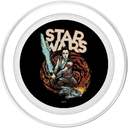 Vista 2 de Star Wars: The Rise Of Skywalker Rey Flames PopSockets MagSafe PopGrip para iPhone