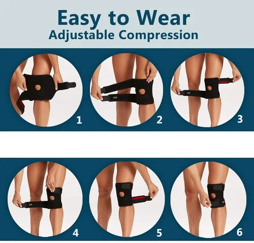 Vista 7 de ComfiLife Rodillera para aliviar el dolor de rodilla – Rodillera de neopreno para entrenar, correr, recuperación de lesiones – Estabilizadores