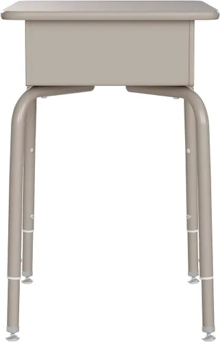 Vista 9 de Flash Furniture Billie - Escritorio para estudiantes – Escritorio escolar de granito gris – Marco de metal plateado – 24 pulgadas de ancho x 18