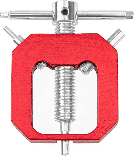 Vista 2 de ShareGoo - Extractor de engranajes de motor a control remoto, herramienta universal para extractor de dientes de piñón, compatible con HSP HPI Rojo
