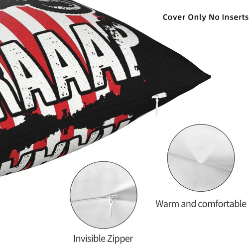 Vista 4 de SEAEAGLE Funda de almohada decorativa de doble cara con la bandera de Estados Unidos, diseño de motocross, para sofá