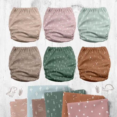 Vista 2 de Mama Koala 3.0 Pañales de tela para bebé con 6 inserciones, con 6 inserciones de algodón de cáñamo Bboo de 6 capas